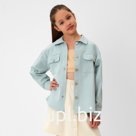 Рубашка для девочки MINAKU: Casual collection KIDS, цвет мятный, рост 134 см
