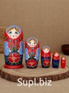 Матрешка "Аленький цветочек" 5 кукольная
