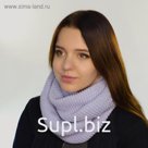 Снуд женский "РИТМ" 828316 цвет светло-голубой меланж