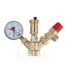 Группа безопасности TIM МИНИ JH1024-1.5, для котлов отопления, 1", 1.5 бар