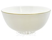 Salad bowl d18cm, gold edging, porcelain