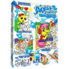 Набор для творчества Danko toys "Aqua painter. Лошадка", волшебная кисточка, блестки разноцветные, 5 наклеек