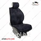 Универсальные накидки Matrix на два передних сиденья. Соты. Алькантара. Цвет: Черный