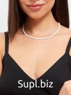 Women's choker made of matte agate (artificial)