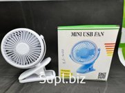 Вентилятор мини на прищепке Белый 18 см d 11 см, зарядка от USB