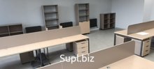 Offices for employees on a metal frame