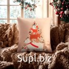 Чехол на подушку «Этель. Merry Xmas», 40×40 см, велюр