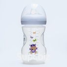 Бутылочка Natural 2.0 260 мл., с принтом бегемот, от 1 мес., медленный поток