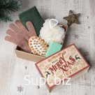 Подарочный набор Merry Xmas полотенце 30х60 см и банные аксессуары(3 предм)