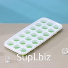 Форма для льда и шоколада с крышкой Доляна, 26×12×2.5 см, 21 ячейка (3×3×2 см), зелёная