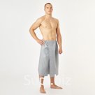 Полотенце вафельное для бани «Экономь и Я» (мужской килт), 75х144см, цвет серый