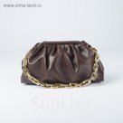 Сумка женская, отдел на фермуаре, длинный ремень, цвет коричневый