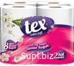 Туалетная бумага TEX TOILET PAPER 8ROLL - (2 DESIGN LINE OR CUBE)