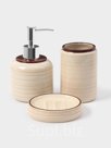 УЦЕНКА Набор для ванной «Жаклин», 3 предмета (мыльница, дозатор для мыла, стакан)