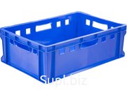 Ящик сплошной 600×400×200 мм, объем 42 л., арт.: 207-P, синий, код: 20273