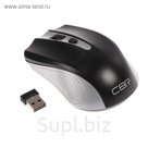 Мышь CBR CM-404, беспроводная, оптическая, 1200 dpi, 2xAAA, USB, серебристая