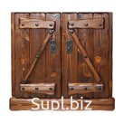 Кухня серии "Медведь" Ящик напольный (2 ящика, 2 двери) с ковкой