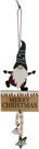 Christmas tree decoration: Christmas gnome, 6x1.5x9.5 cm