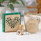 Набор для сервировки «От сердца», салфетница, подставка под горячее, подставка под зубочистки