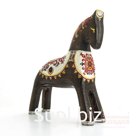 Black horse with a dotted pattern