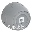 Розетка OneKeyElectro Rotondo компьютерная 1xRJ45 кат.5e, серая