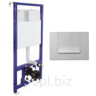 Novum S2 040242 для унитаза с клавишей смыва Матовый хром Berges Wasserhaus