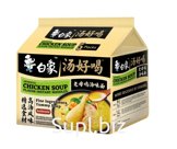 Лапша б/п BAIXIANG со вкусом куриного супа (111г*5шт*6) Китай