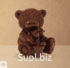 Шоколадная фигурка "Мишка с цветочком", молочный шоколад