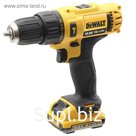 Дрель-шуруповерт аккум. DeWalt DCD 716 D2, ударная, 10.8 В, 2х2Ач, Li-ion, БЗП-10 мм, кейс