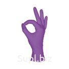 mediOk. Перчатки нитриловые пурпурные, размер S, 100 шт. MIO Nails