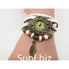 Часы наручные женские «Элиос», дискретный ход, ремешок 19.5 см, d=2.5 см, белые