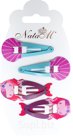 Hairpins 4 pcs. Mermaids and shells. Size 1 pc.: 5.5x2.5x0.2 cm.