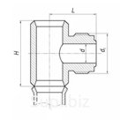 Штуцер ответвительный встык 10x160 мм БрАЖНМц9-4-4-1 ГОСТ 5890-78