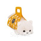 Мягкая игрушка "Кот Барсик в сумке белый" 35 см B1000/35