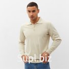 Джемпер поло мужской MINAKU: Knitwear collection, размер 44, кремовый