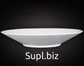 NataM dessert plate, 205mm diameter, ribbed, white