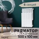 Радиатор Tropic 500x100 мм алюминиевый, 6 секций