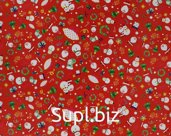 Happy New Year wrapping paper, 70x100cm, 80g, red