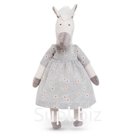 Мягкая игрушка «Лошадка Любава», в сером платье, 30 см