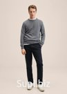 Трикотажный джемпер Genoa из шерсти Fine Merino Wool. Цвет: Серый