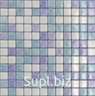 Стеклянная плитка spmix-blue-cobalt-wht-098 с напылением