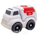 Эко-машинка Funky Toys «Скорая помощь», цвет белый, 18 см