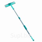 Щётка для мытья окон с губкой и телескопической ручкой, 75-135см, Leifheit Basic Wet &amp; Dry