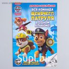 Книга с наклейками А5 «Щенячий патруль», 4 страницы + бонус