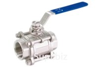 Кран шаровый муфтовый трёхсоставной нержавеющий (3PC), AISI304 DN80 (3"), (CF8), PN25