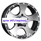 LS 7x16/5x139,7 ET5 D108,5 795 BKF (конус, Колпак+лого)