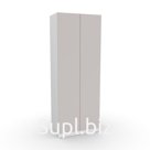 Шкаф 90х55х220 Скандик, лдсп белый/мдф, кашемирsoft touch матовый, 6 полок