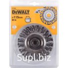 Щетка дисковая 115 x 22 мм (пучки, витая проволока, M14) DEWALT DT3502-QZ