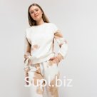 Свитшот женский MINAKU: Casual Collection цвет бежевый, р-р 42