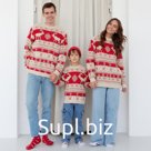 Свитер вязаный новогодний KAFTAN Scandinavia, размер 52, красный